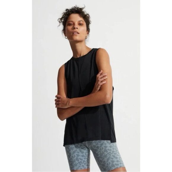 Varley Mariposa Tissue Jersey Tank Black Size SMALL - Picture 12 of 12